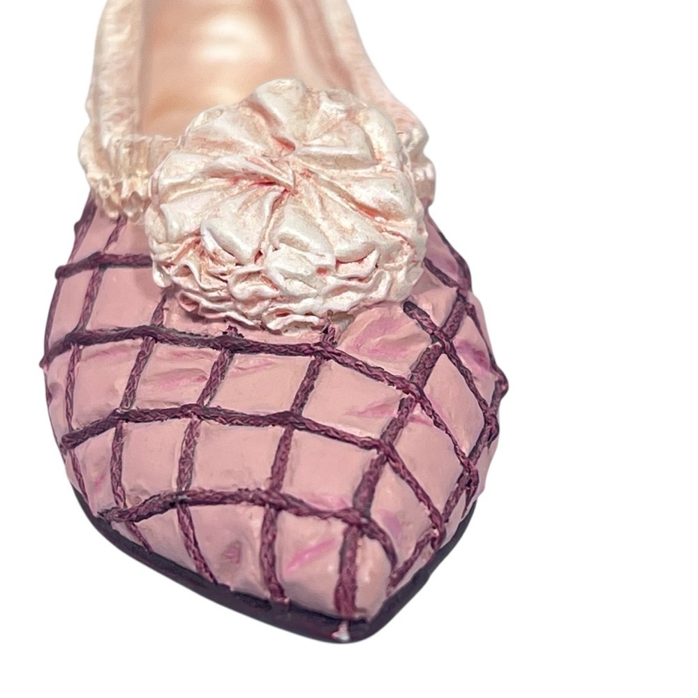 JUST THE RIGHT SHOE Raine 1999 Truffles Pink Red Slipper Flat Miniature Shoe - Picture 15 of 16